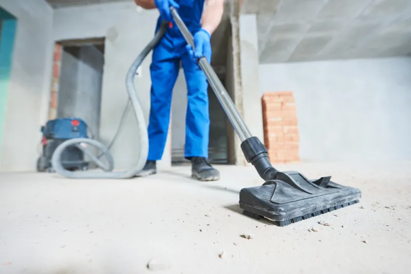 Post-construction floor cleaning